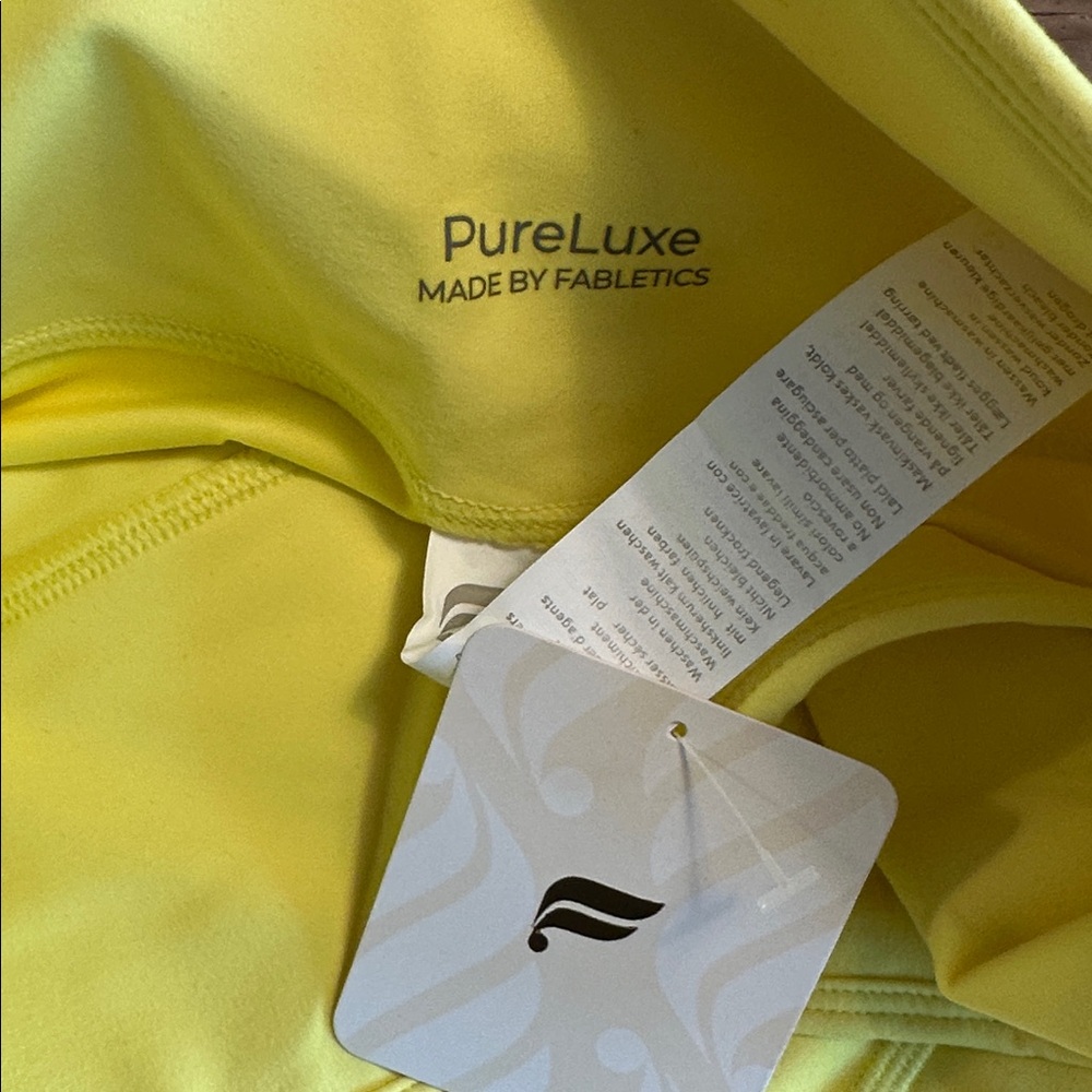 NWT- Fabletics PureLuxe High-Waisted Crossover 7/8 Leggings -SUNNY DAY (24”) New - Picture 7 of 12